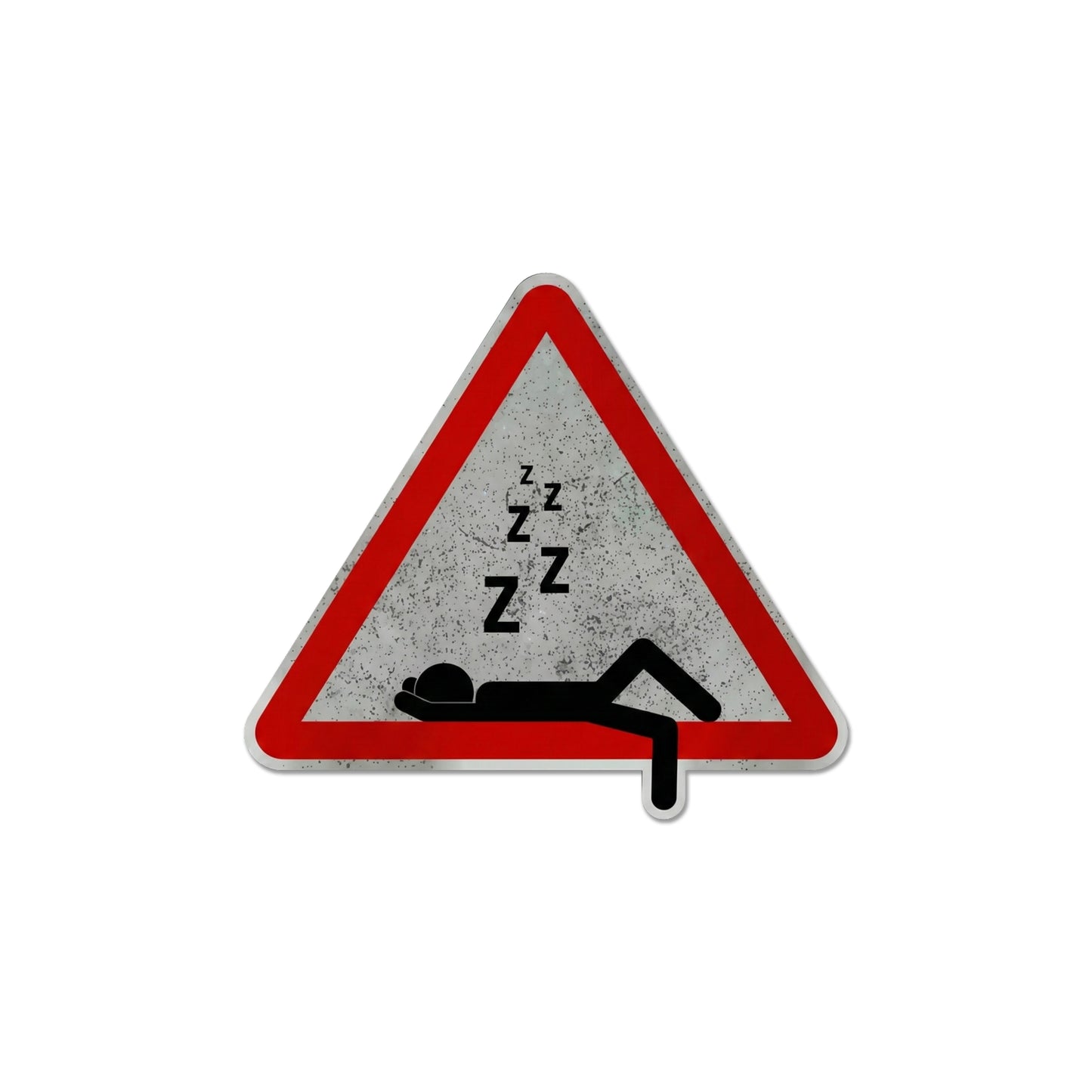 Sleeping Warning Sign Sticker