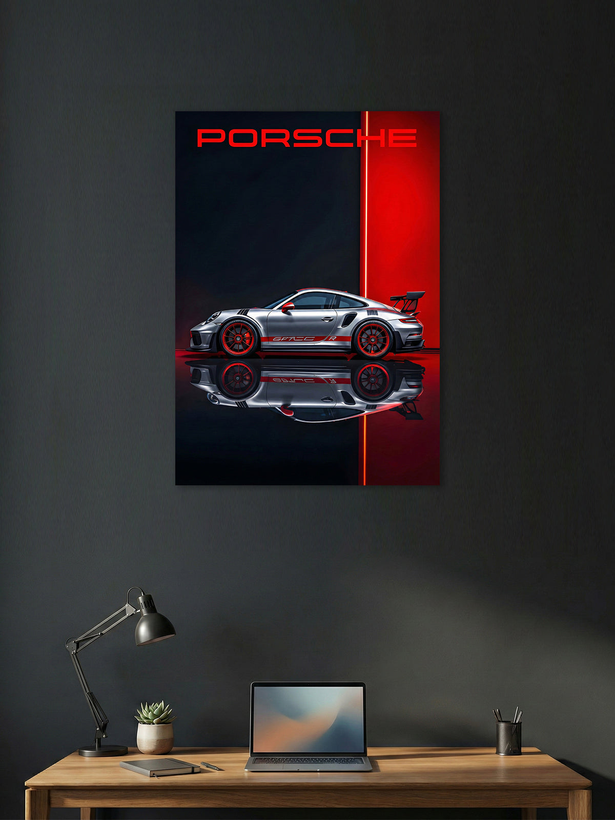 Porsche 911 GT wall poster