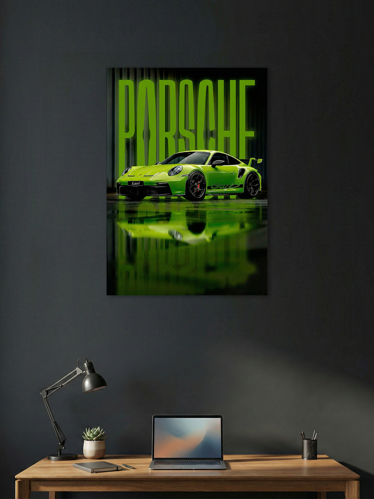Porsche 911 Green Edition Wall Poster – Premium Sports Car Art