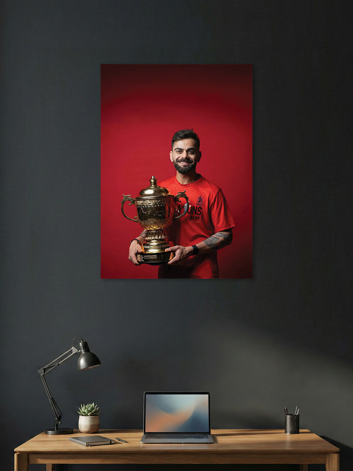 Cricket Champion Trophy Portrait Wall Poster