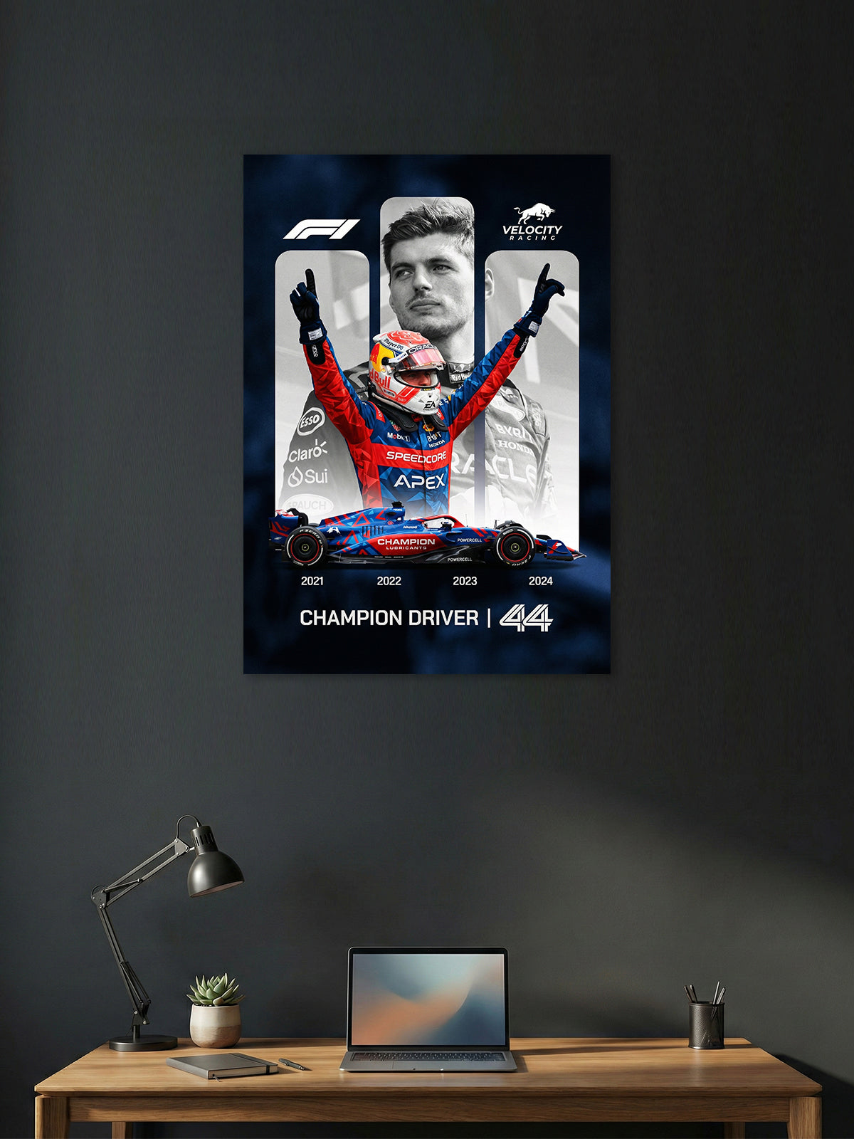 Max Verstappen Champion Driver Poster – Formula 1 Wall Art