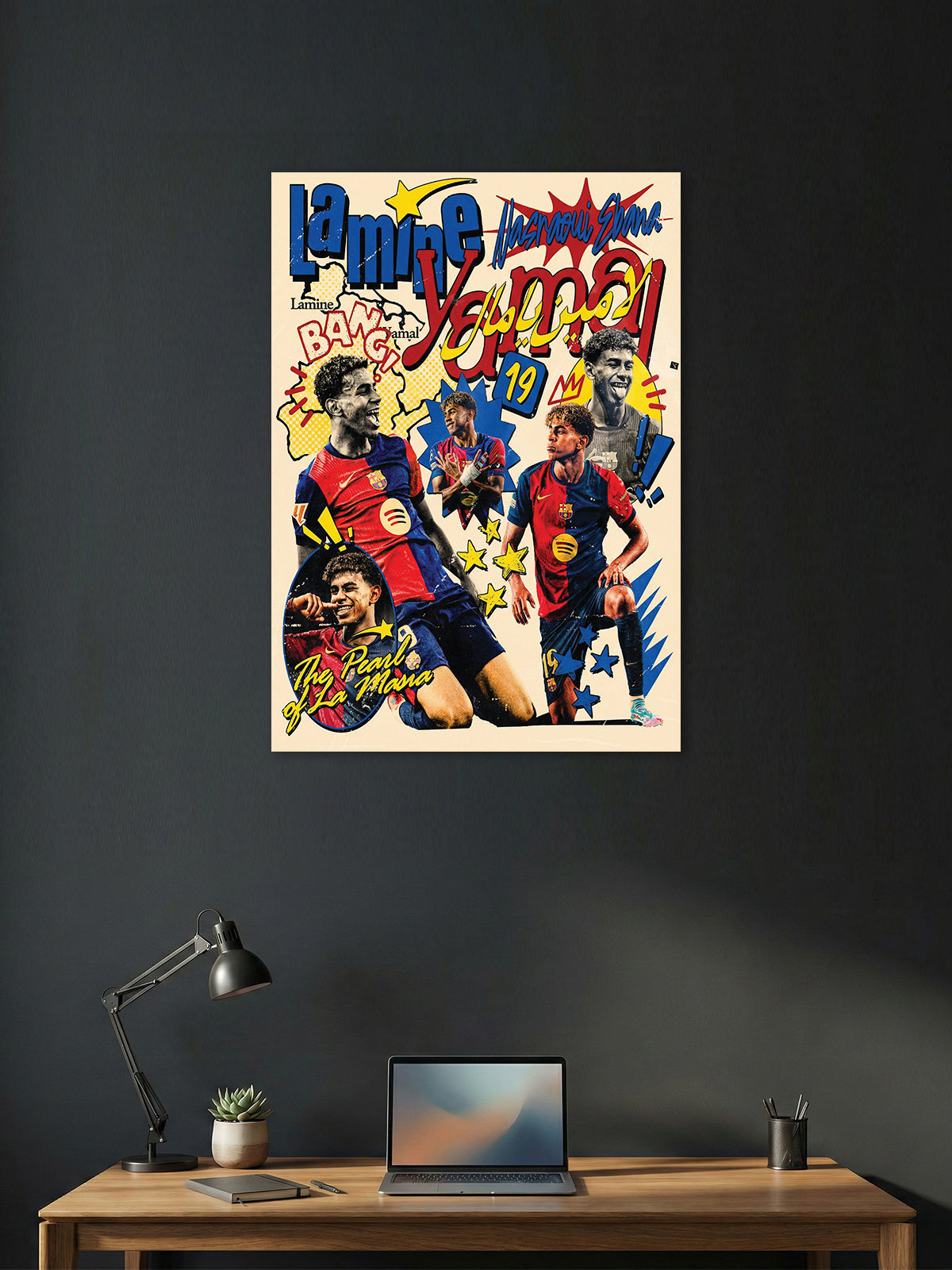 Golden Prodigy 19 – Rising Football Sensation Pop Art Wall Poster