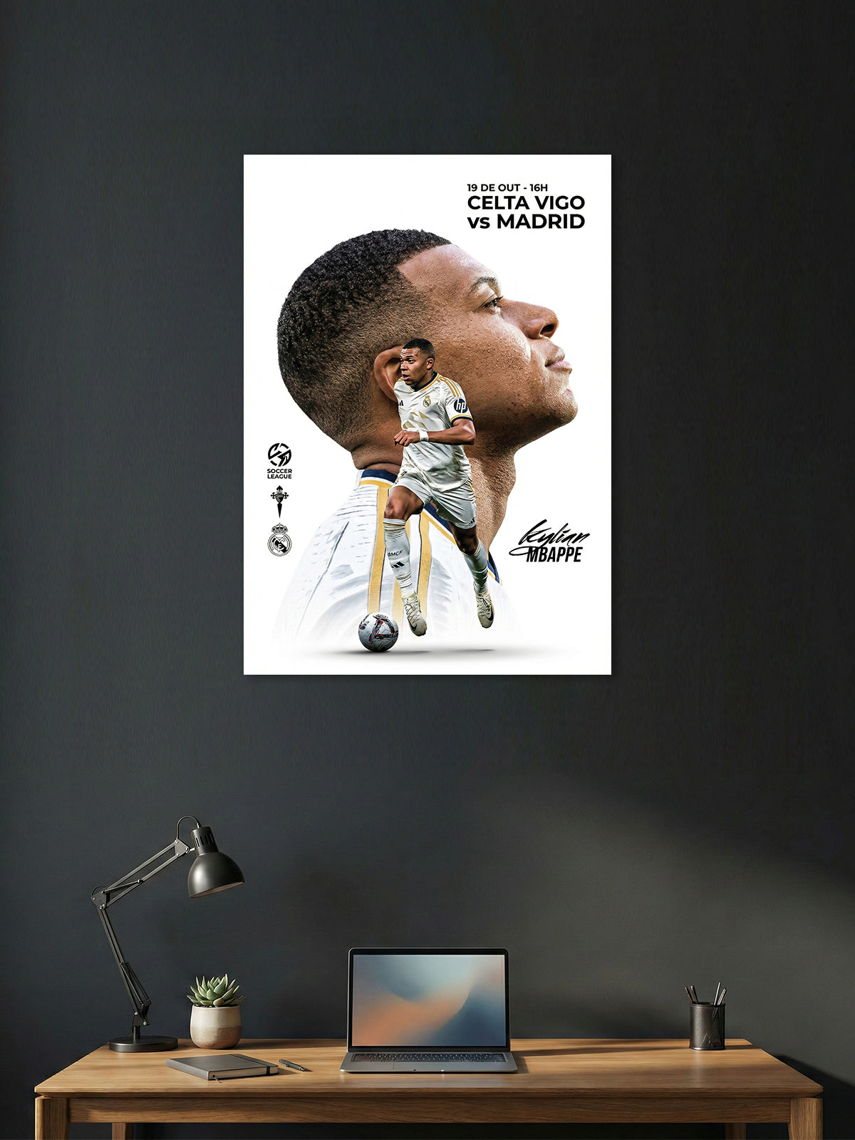 Elite Forward Focus – Modern Matchday Football Wall Poster
