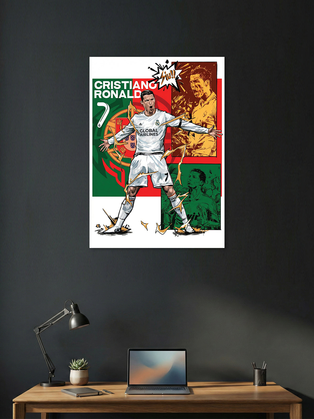 Legendary No.7 – Power, Passion & Pride Football Wall Poster