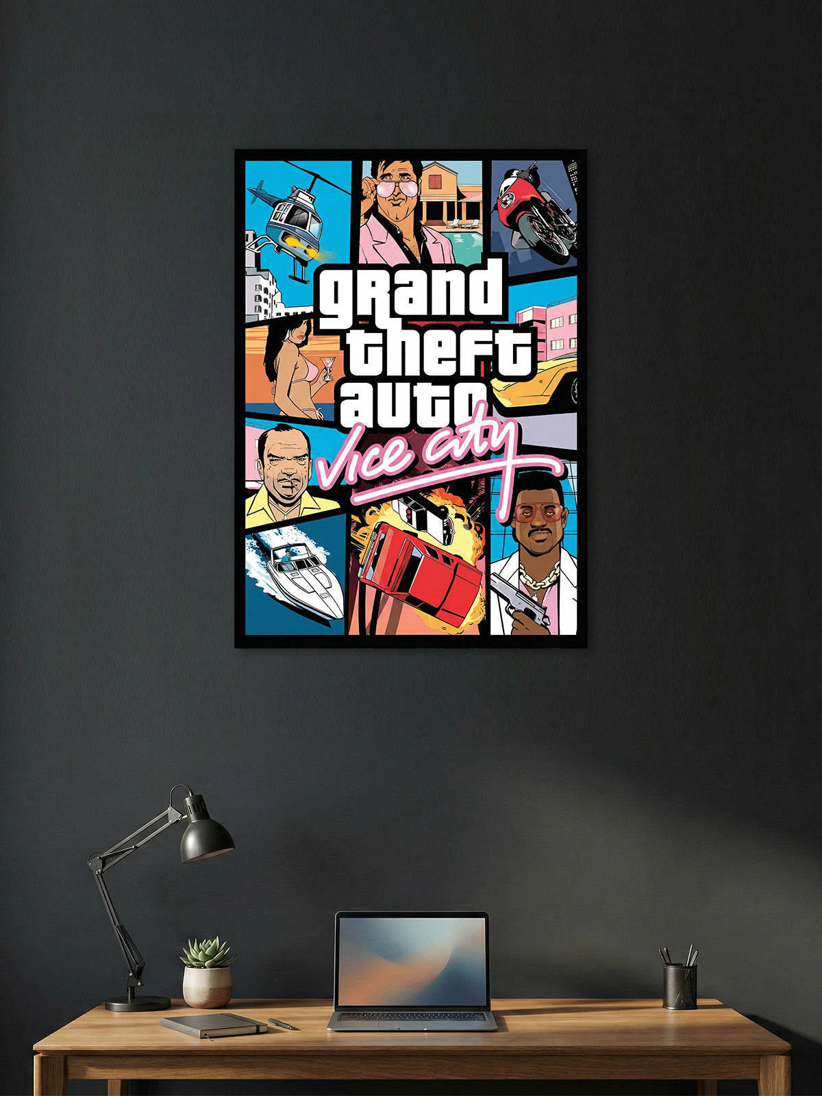 Grand Theft Auto: Vice City Retro Poster – Classic Gaming Wall Art