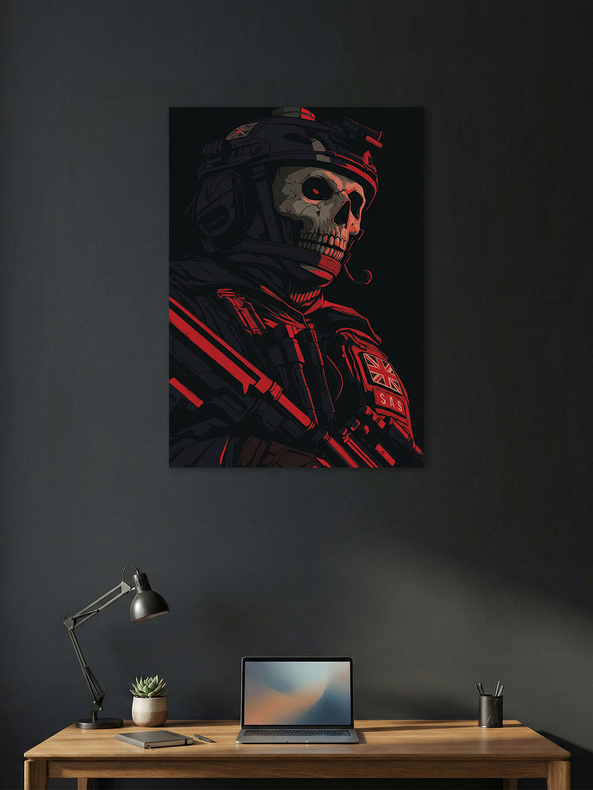 Crimson Skull Operative – Tactical Art Poster