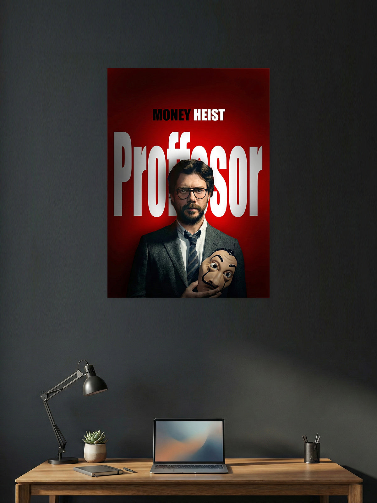 Money Heist Poster | Professor Character Cinematic Wall Art