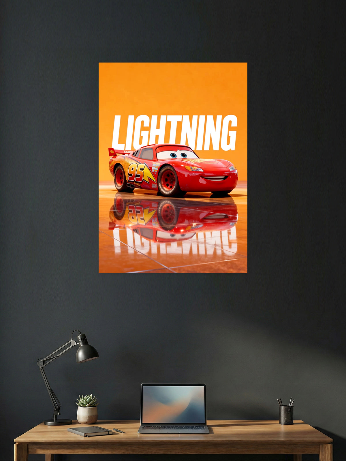 Lightning McQueen Poster | Animated Cars Wall Art