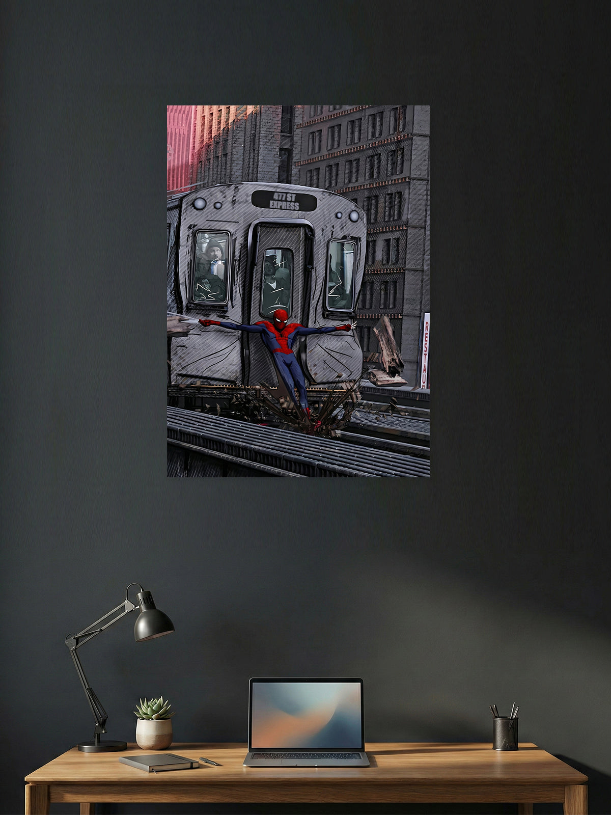 Spider-Man – Subway Train Stop Action Poster