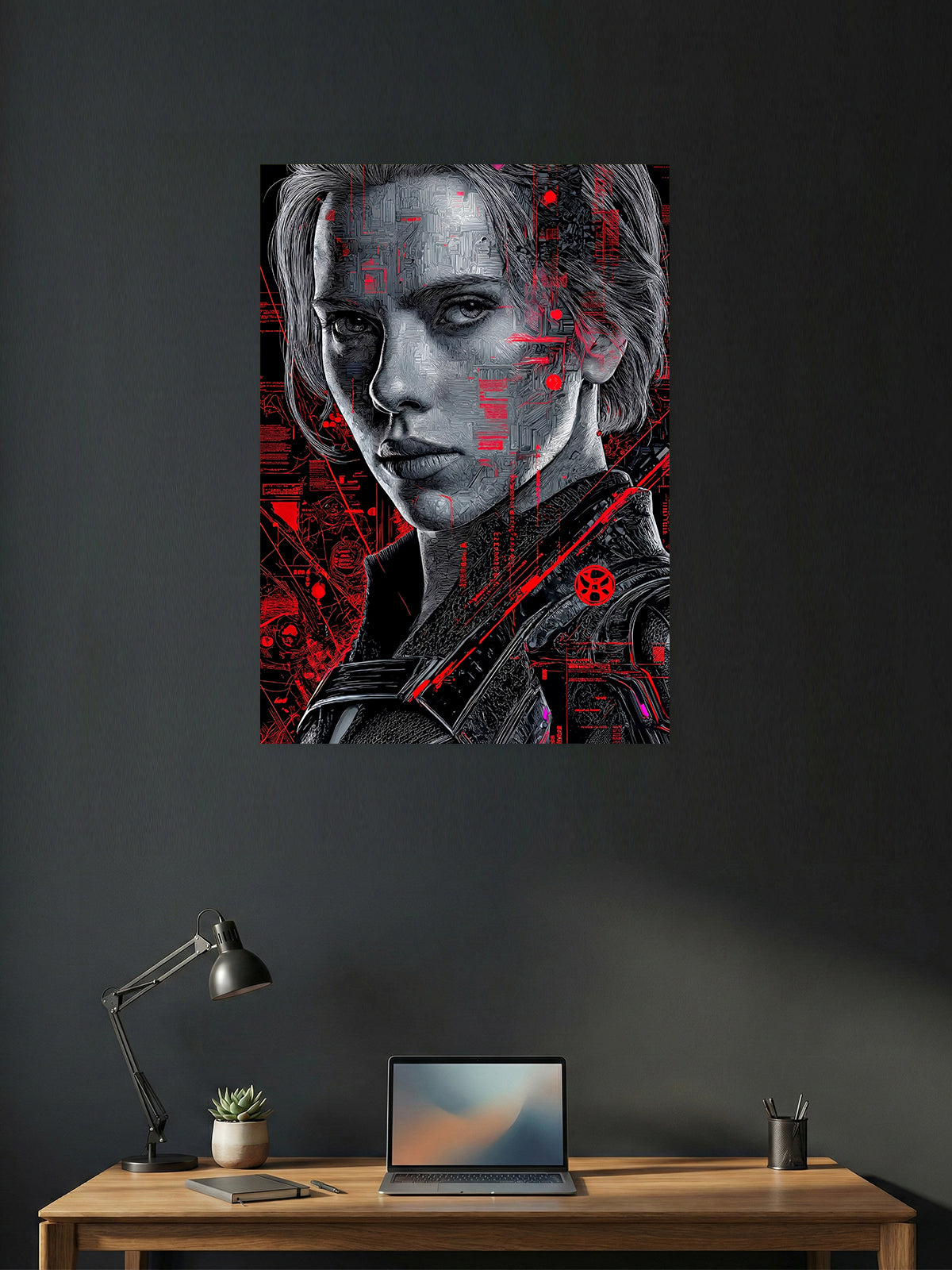 Black Widow “Cyber Tactical Portrait” Wall Poster