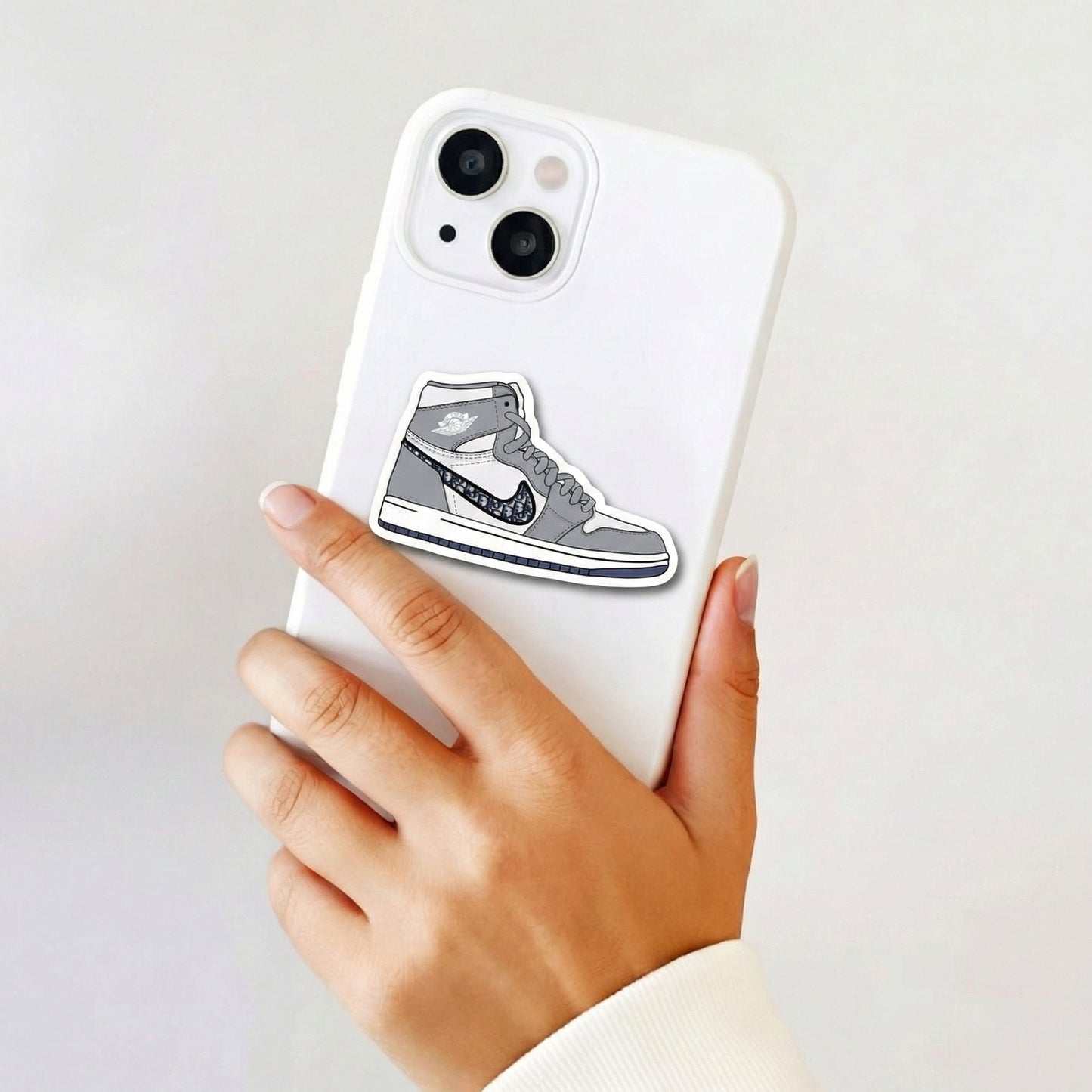 Luxury High-Top Sneaker Illustration Sticker