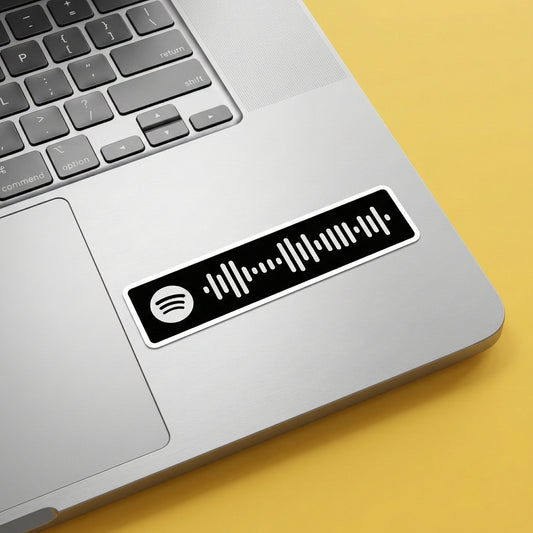 Music Wave Sticker – Minimal Black Soundwave Decal