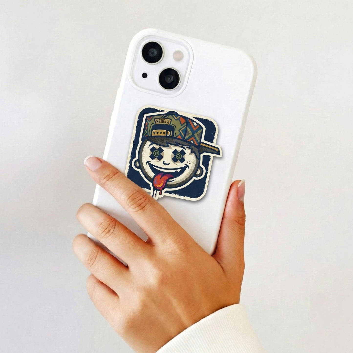 Rebels Cartoon Face Sticker – Trippy Street Art Graphic Decal