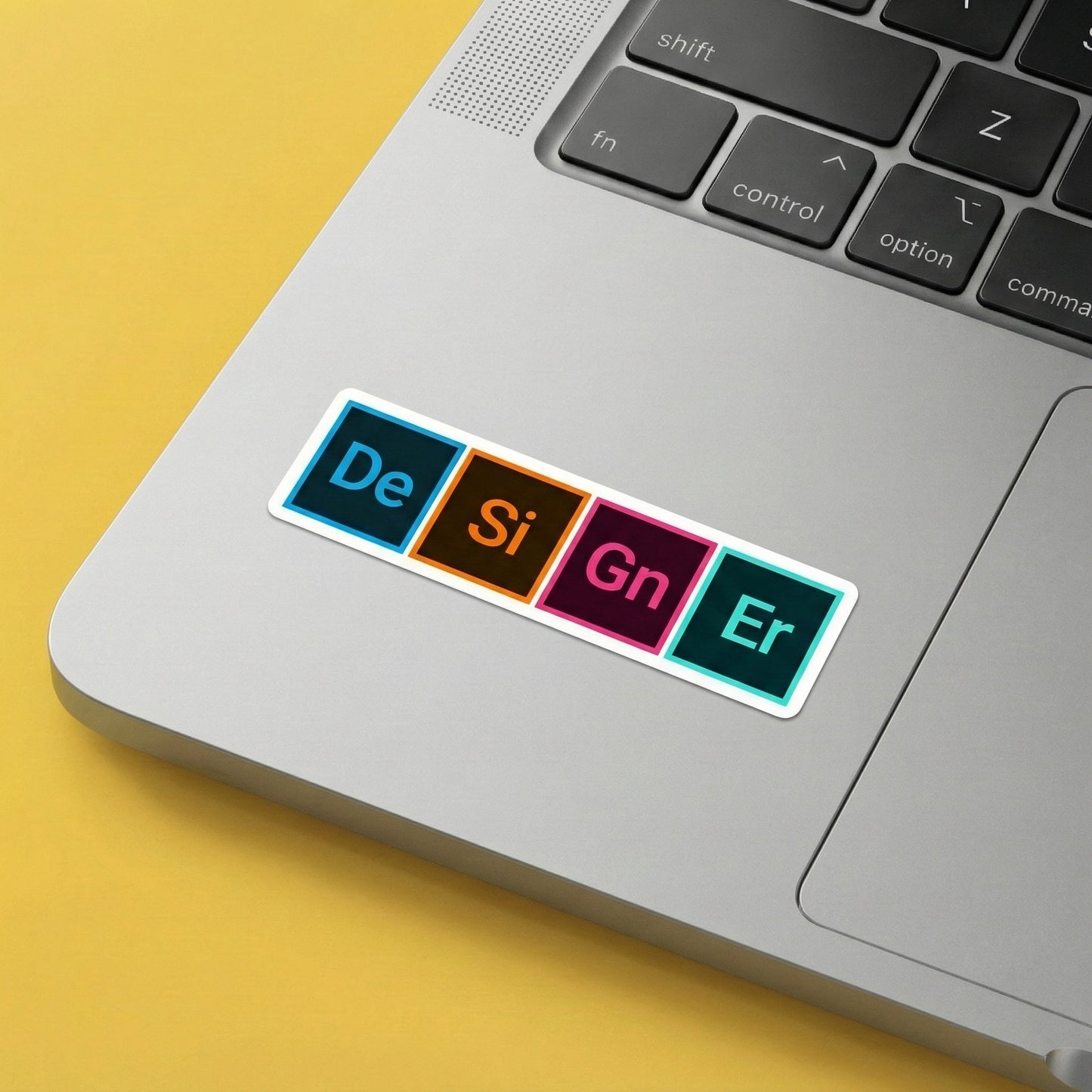 Designer Typography Sticker – Color Block Graphic Decal