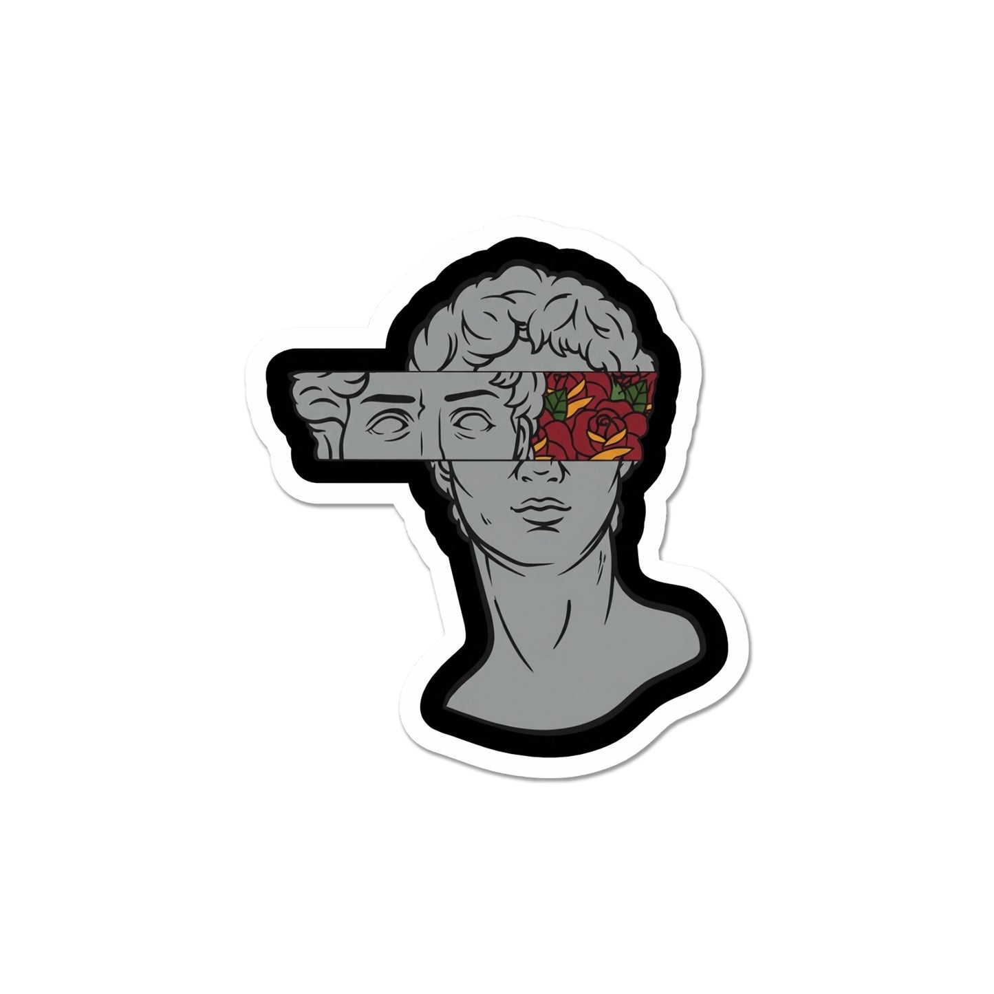 Abstract Classical Statue Sticker – Modern Art Aesthetic Decal