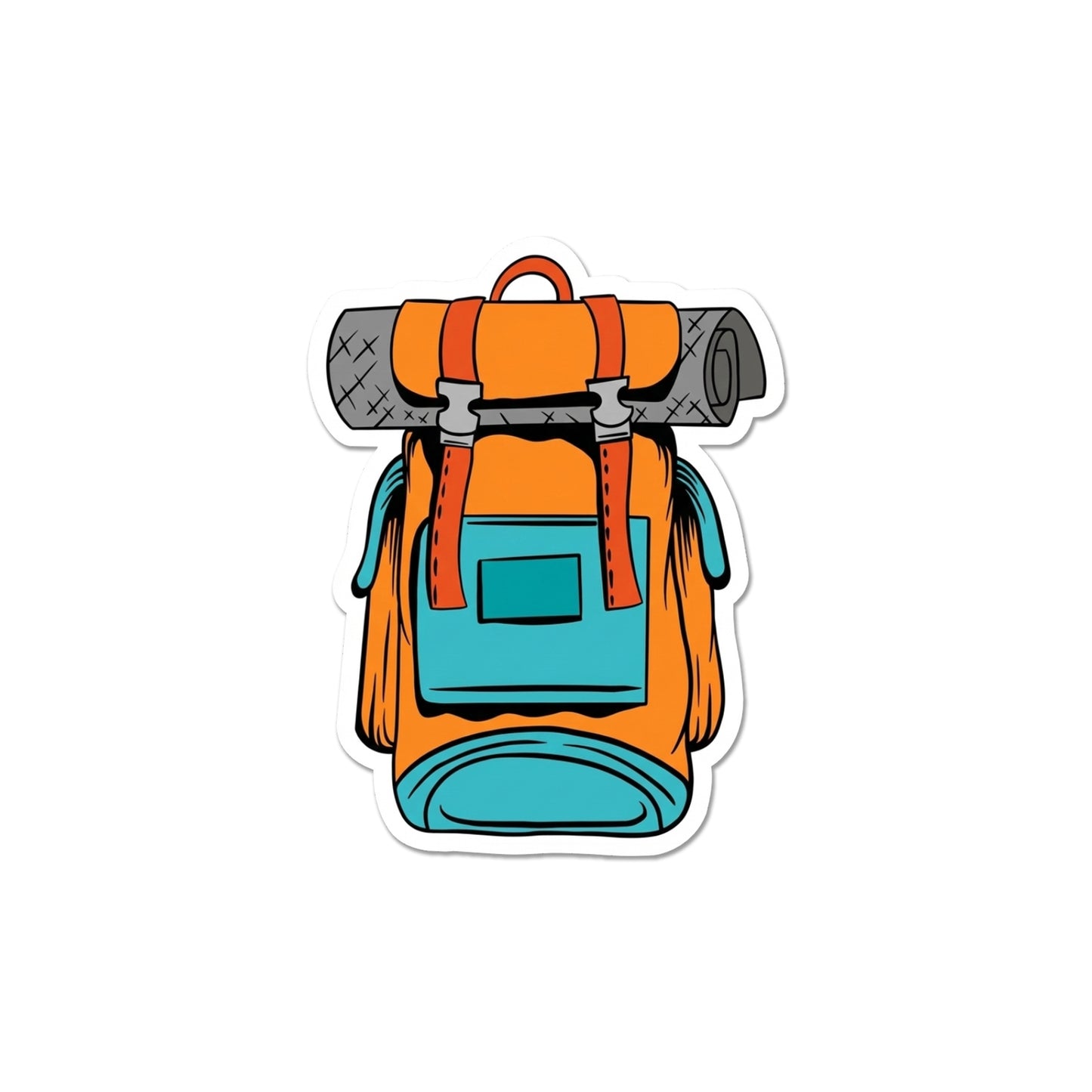 Adventure Backpack Sticker – Hiking Travel Graphic Decal