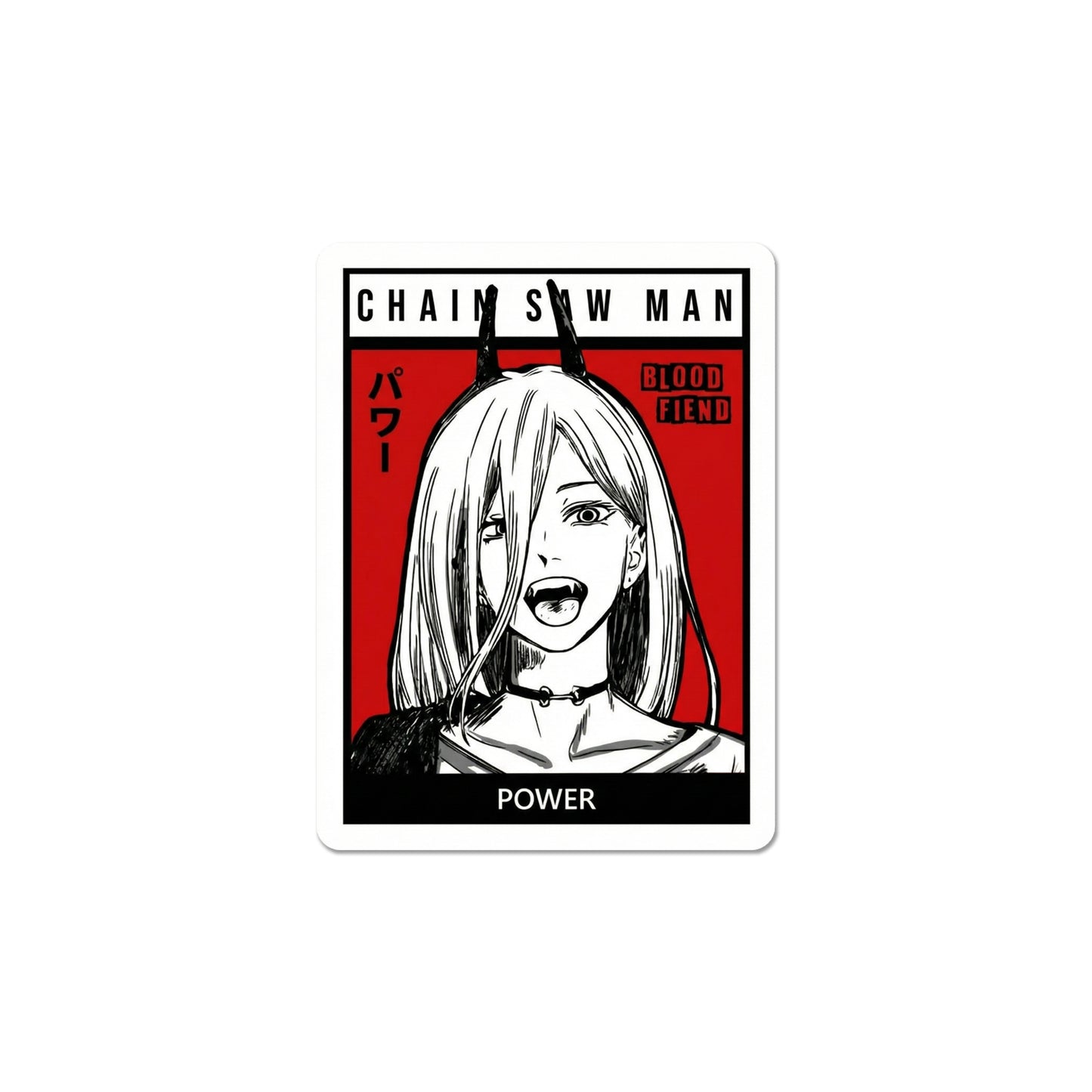 Anime Blood Fiend Inspired Poster Sticker – Red Manga Aesthetic Decal