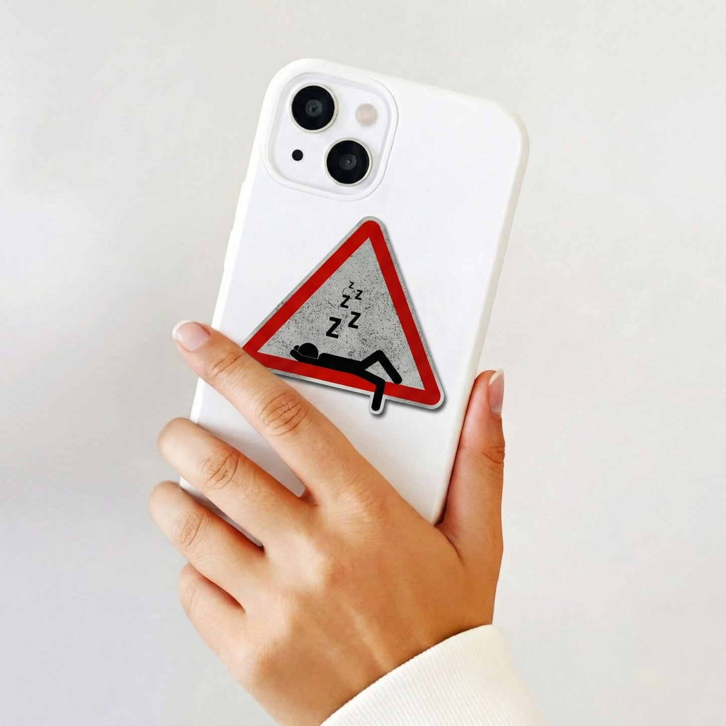 Sleeping Warning Sign Sticker