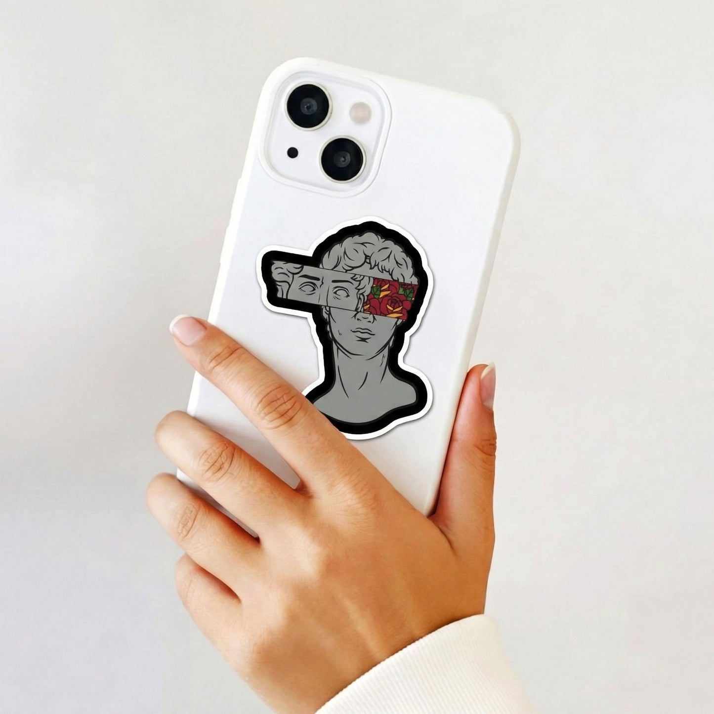 Abstract Classical Statue Sticker – Modern Art Aesthetic Decal