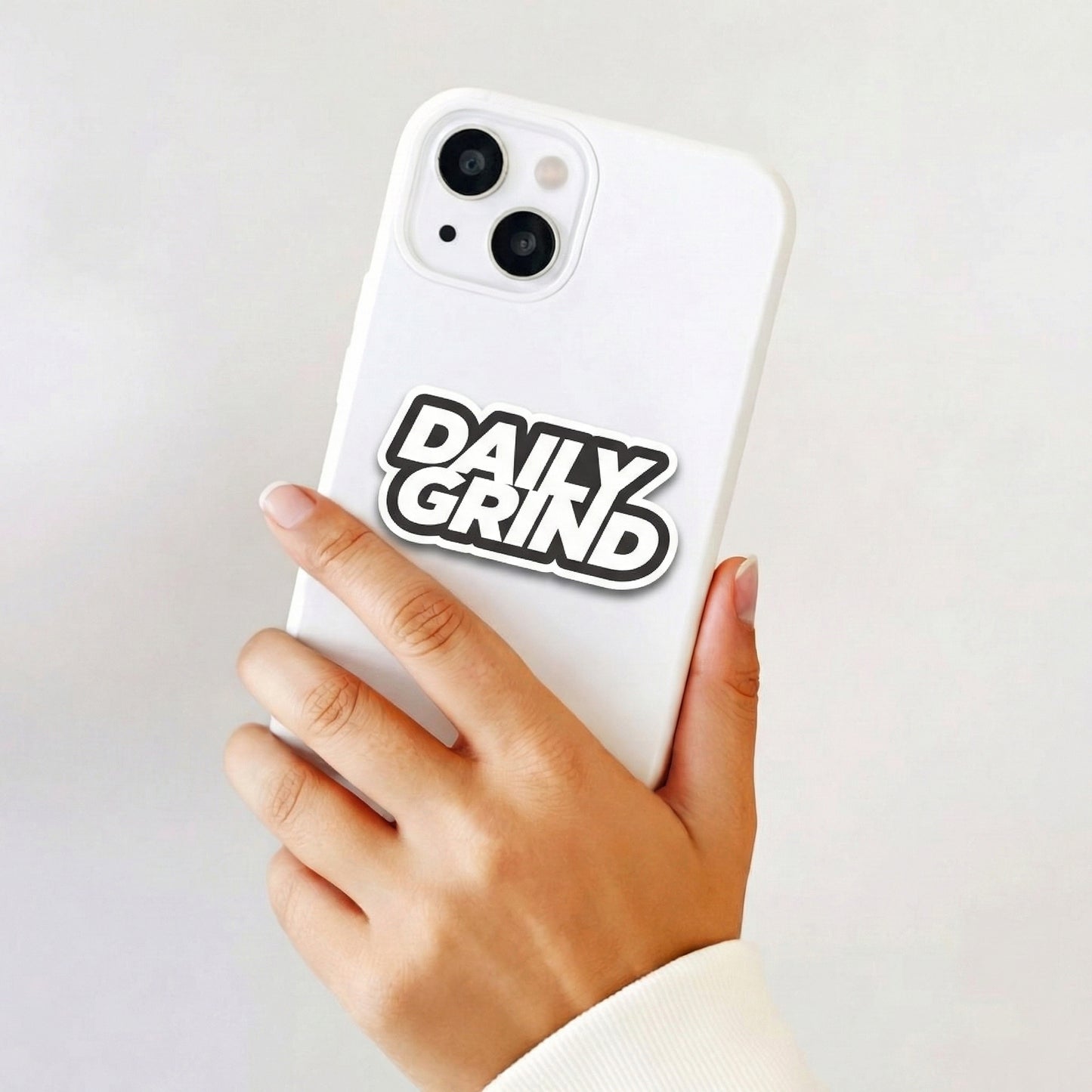 Daily Grind Typography Sticker