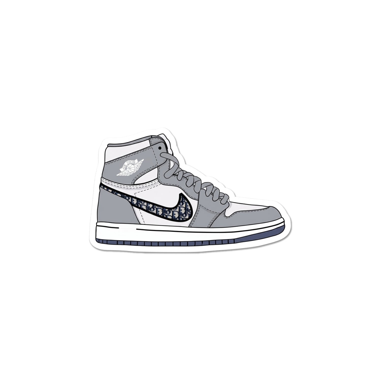 Luxury High-Top Sneaker Illustration Sticker