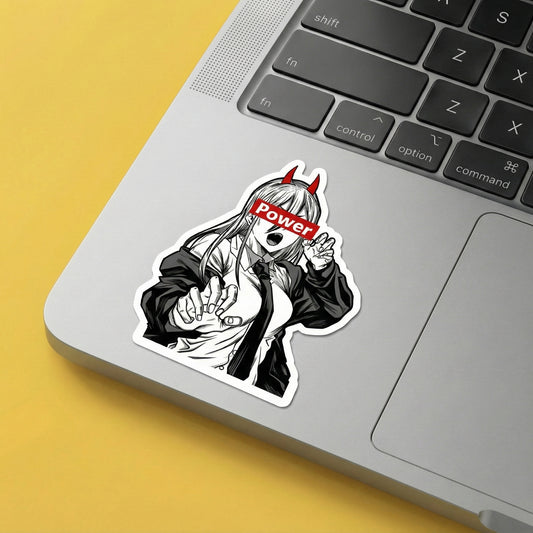 Anime Devil Girl “Power” Inspired Sticker