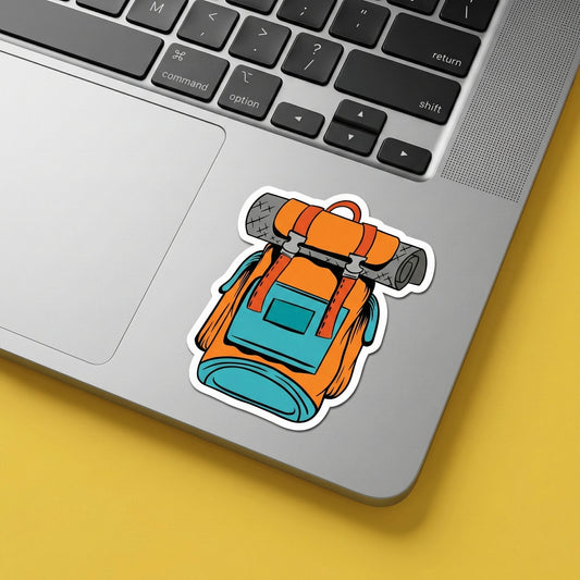 Adventure Backpack Sticker – Hiking Travel Graphic Decal