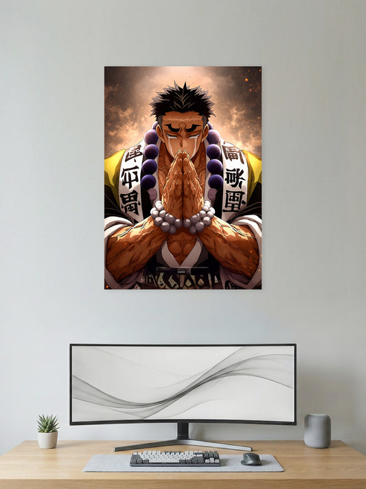 Kokushibo Anime Poster | Demon Slayer Upper Moon One Wall Art