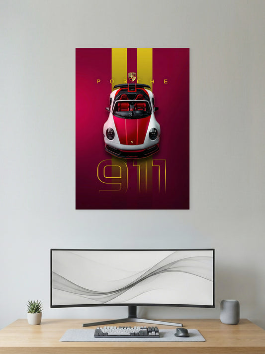 Porsche 911 Premium Wall Poster – Sports Car Art Print