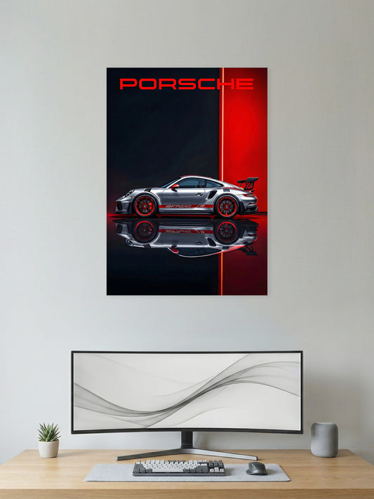 Porsche 911 GT wall poster