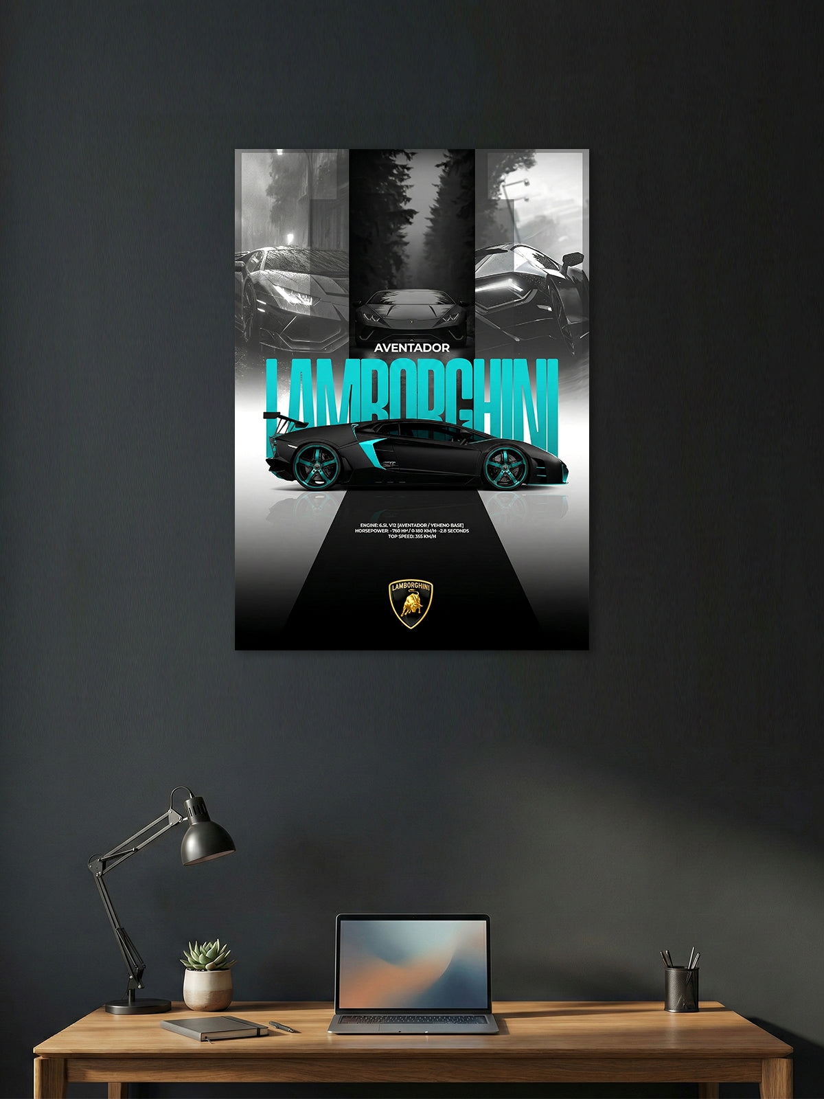 Lamborghini Aventador Wall Poster – Luxury Supercar Art Print