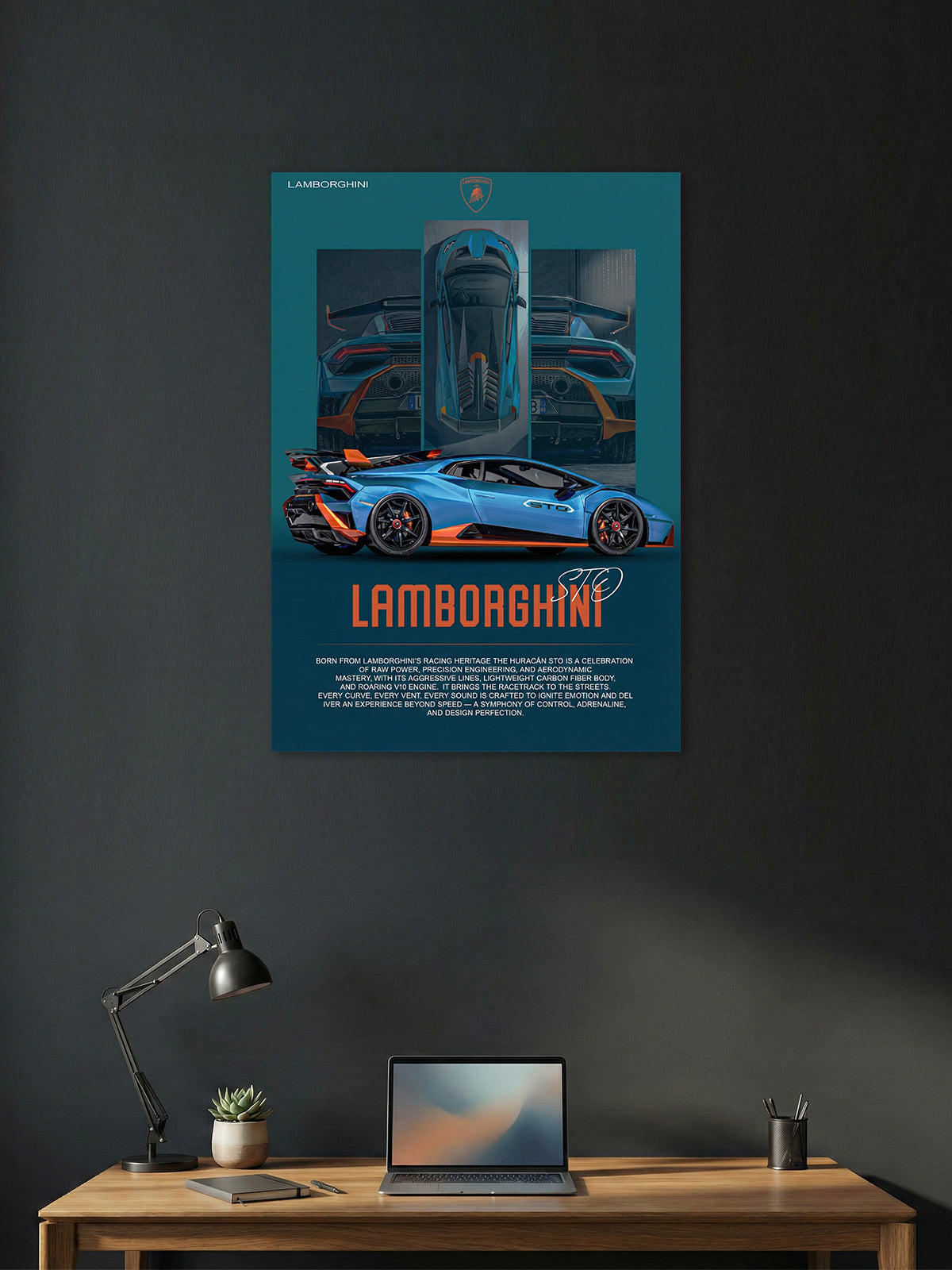 Lamborghini Huracán STO Wall Poster – Track-Focused Supercar Art