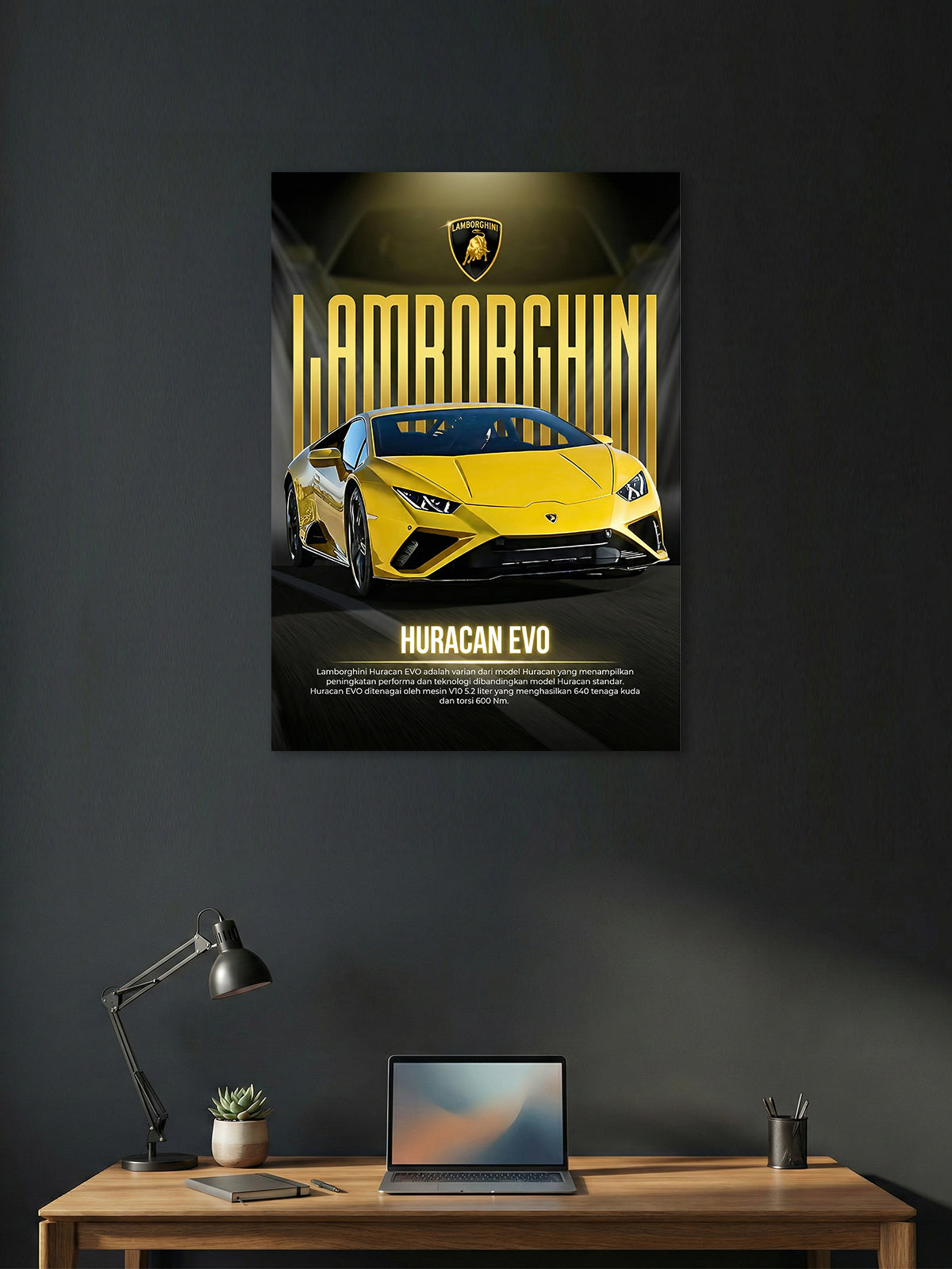 Lamborghini Huracán EVO Wall Poster – Luxury Supercar Art