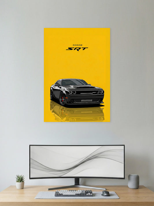 Dodge SRT Wall Poster – Muscle Car Performance Art