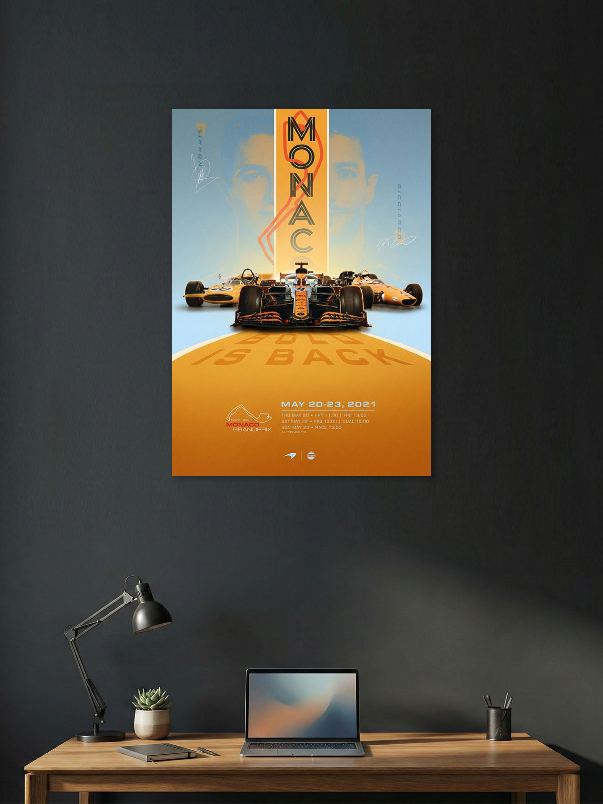 Monaco Grand Prix Wall Poster – Formula Racing Heritage Art