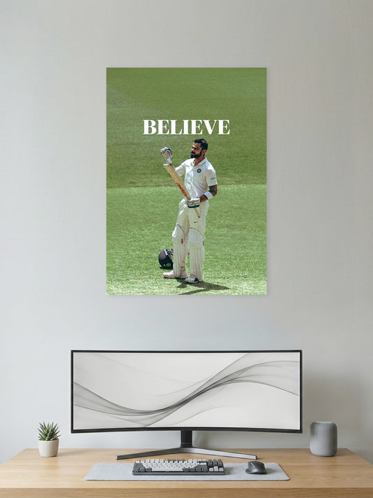 Believe – Indian Cricket Legend Motivational Wall Poster