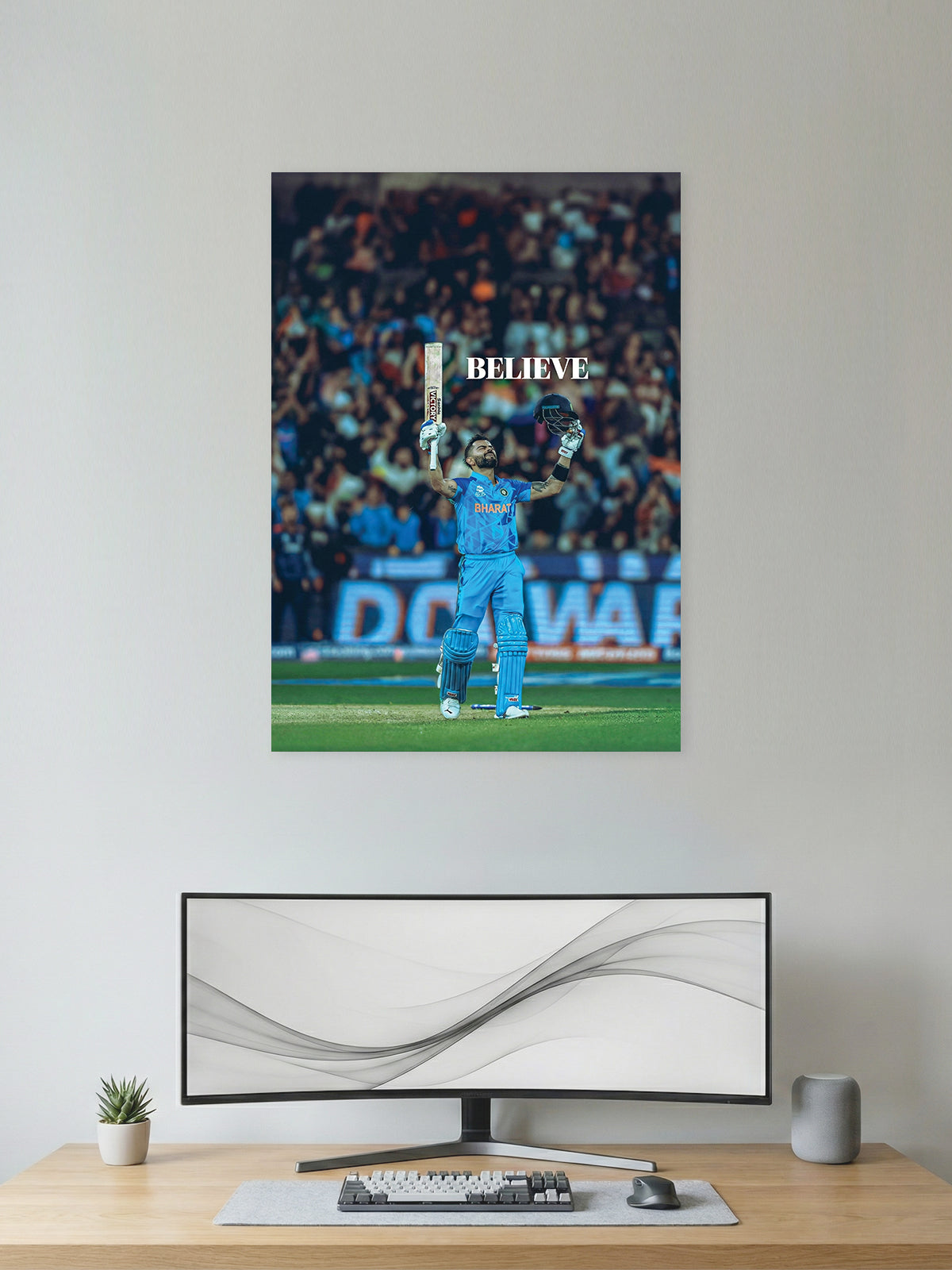 Believe – Indian Cricket Victory Motivational Wall Poster