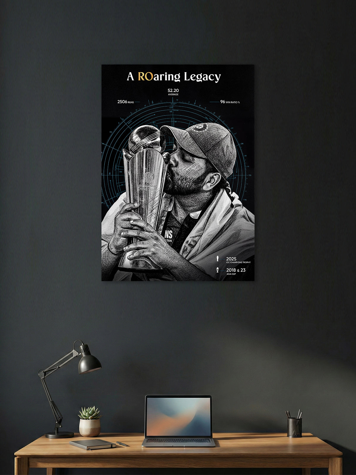 A Roaring Legacy – Indian Cricket Champion Tribute Wall Poster