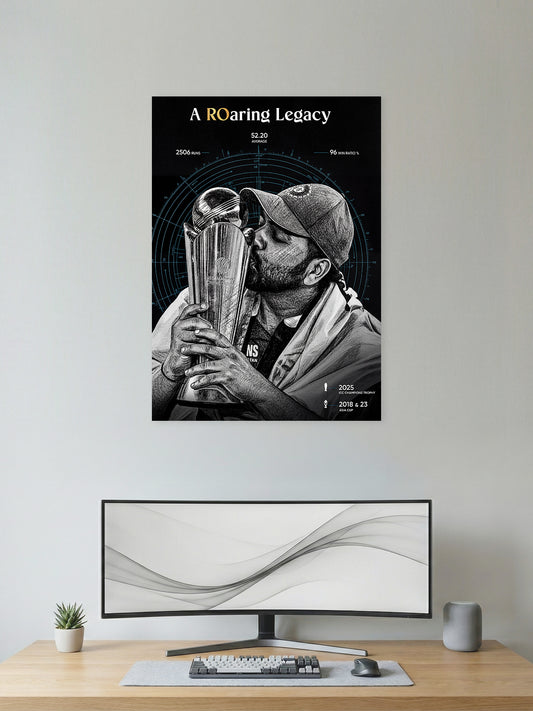A Roaring Legacy – Indian Cricket Champion Tribute Wall Poster