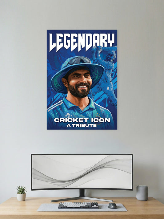 Legendary – Cricket Icon Tribute Wall Poster