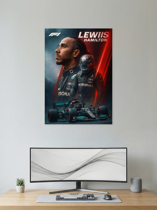 Lewis Hamilton F1 Legend Poster – Formula 1 Wall Art