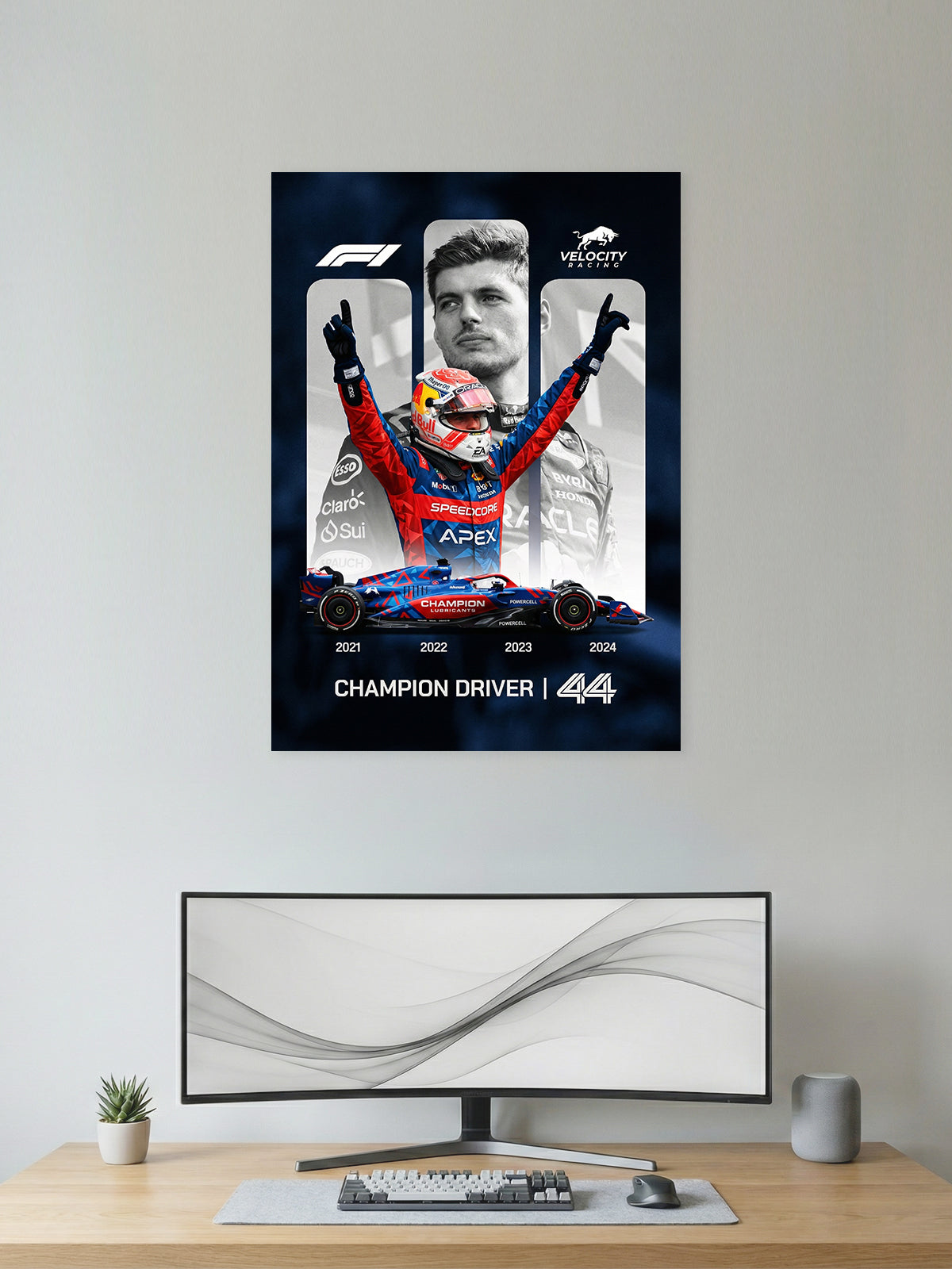 Max Verstappen Champion Driver Poster – Formula 1 Wall Art