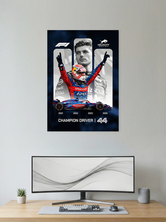 Max Verstappen Champion Driver Poster – Formula 1 Wall Art