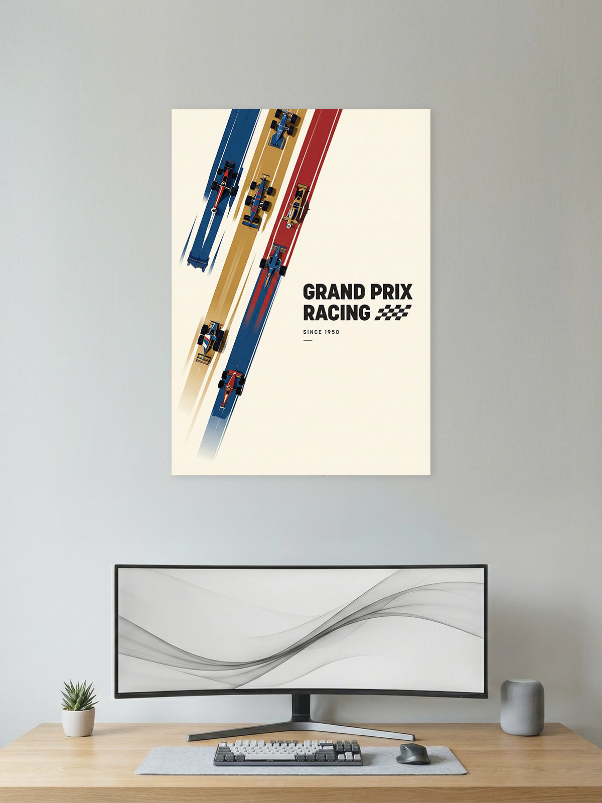 Grand Prix Racing Minimalist Poster – Formula 1 Wall Art