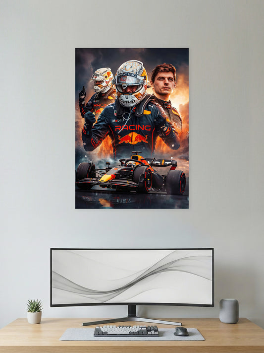 Max Verstappen Red Bull Racing Poster – Formula 1 Wall Art