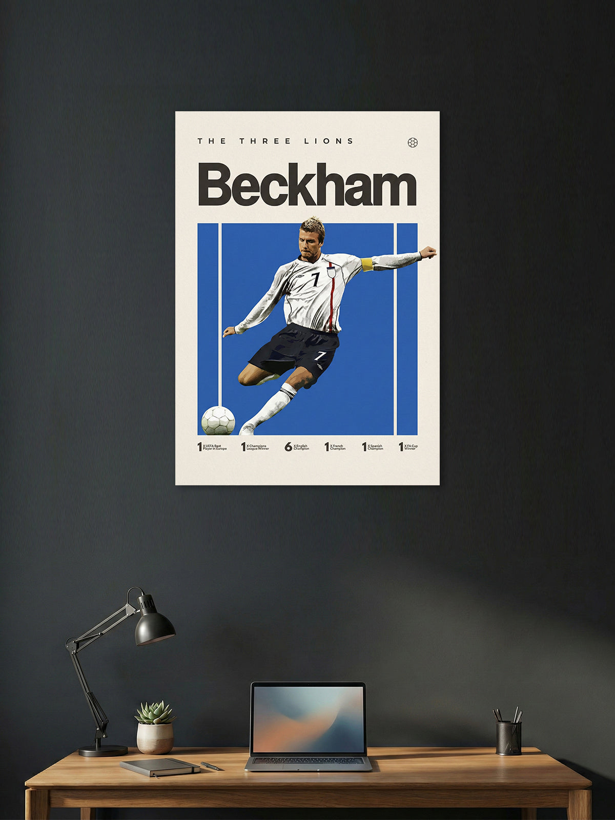 Free Kick Legacy – No. 7 Football Icon Wall Poster