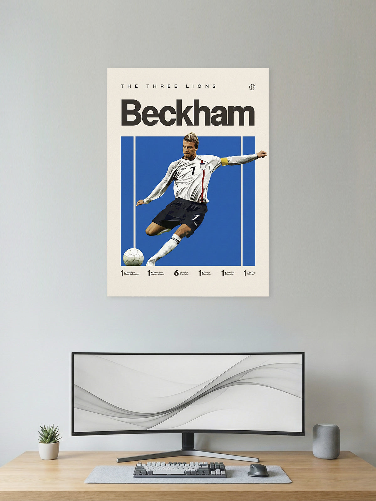 Free Kick Legacy – No. 7 Football Icon Wall Poster