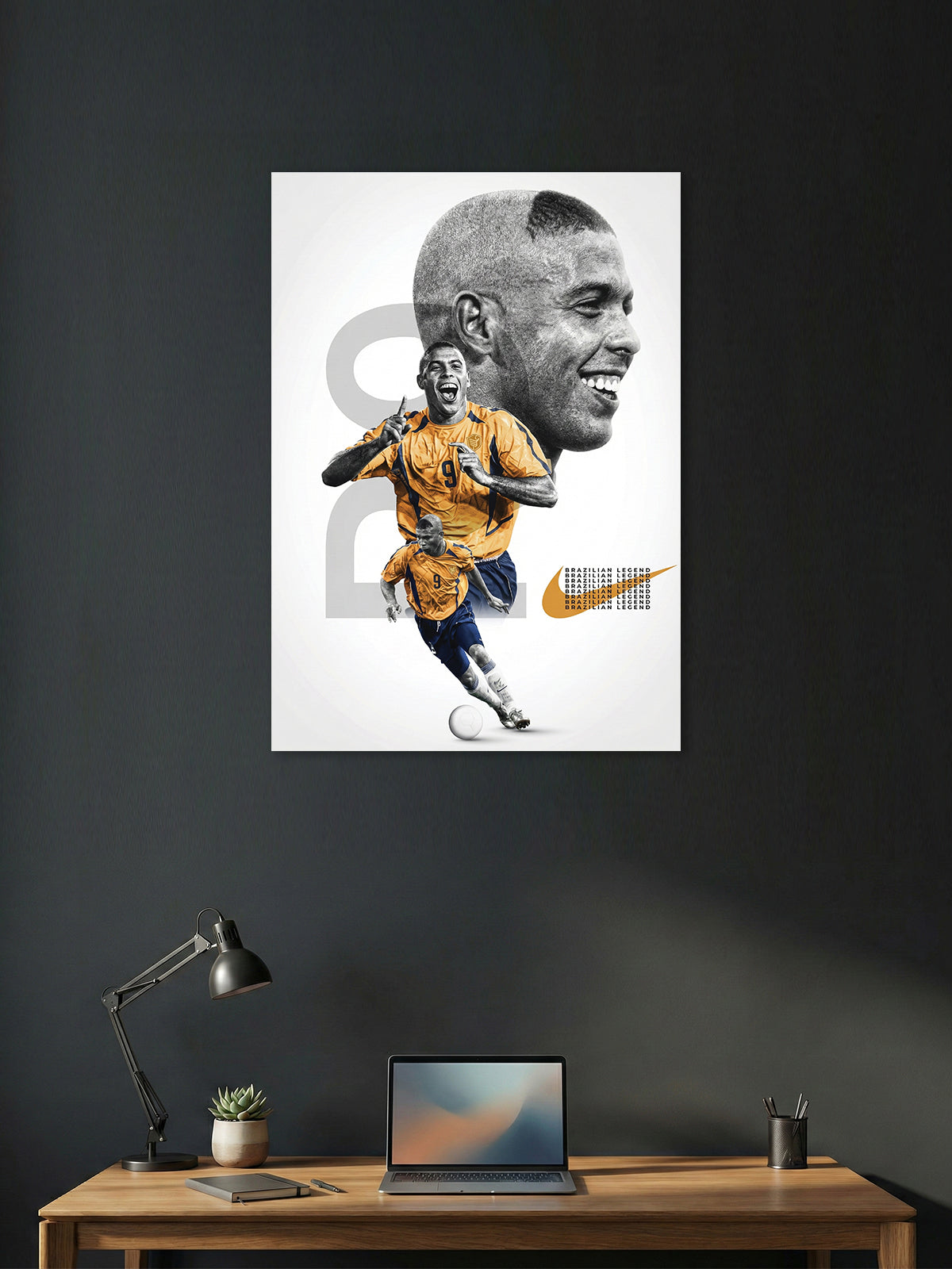 No. 9 Legacy – Brazilian Football Icon Wall Poster