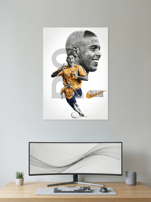 No. 9 Legacy – Brazilian Football Icon Wall Poster