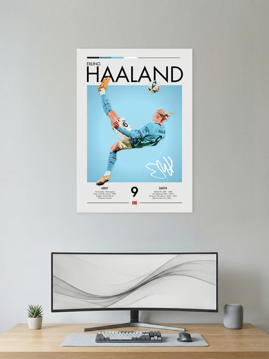 Nordic No. 9 – Modern Goal Machine Football Wall Poster